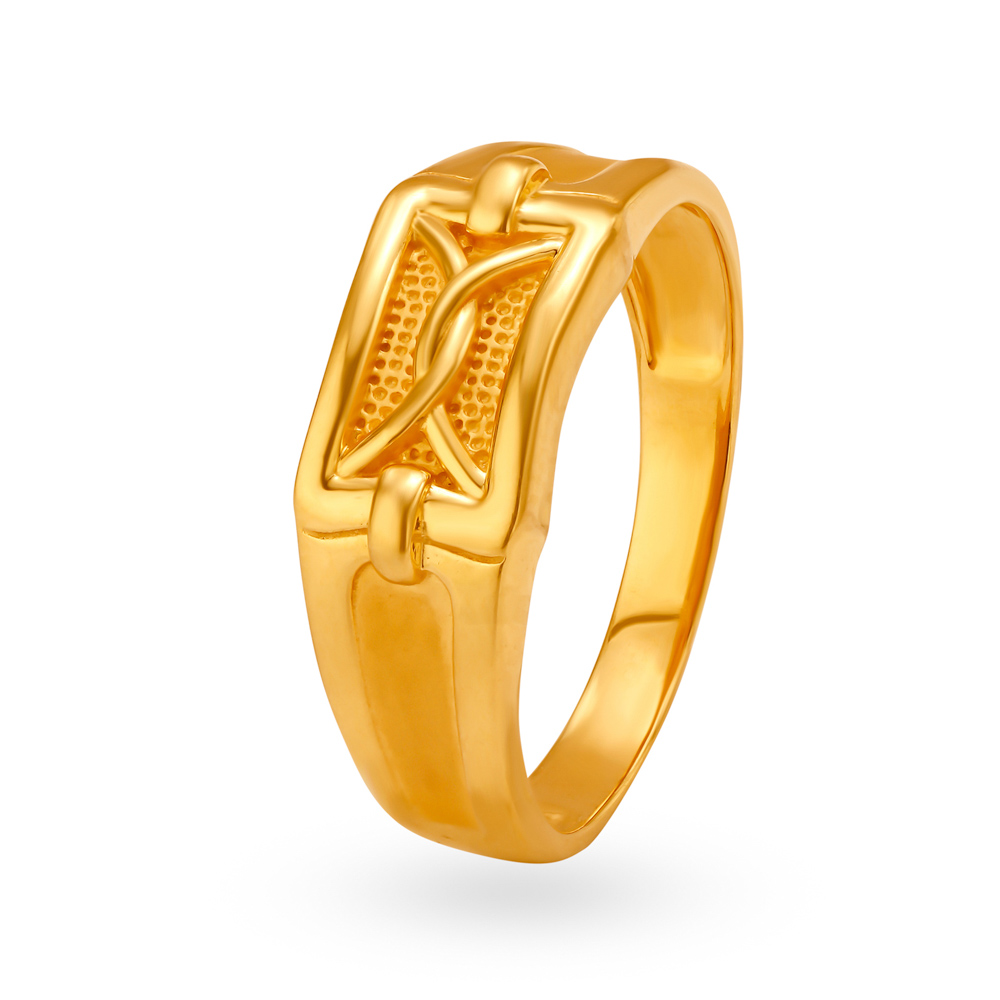 Buy Stunning Embellished 22 Karat Gold Ring at Best Price | Tanishq US