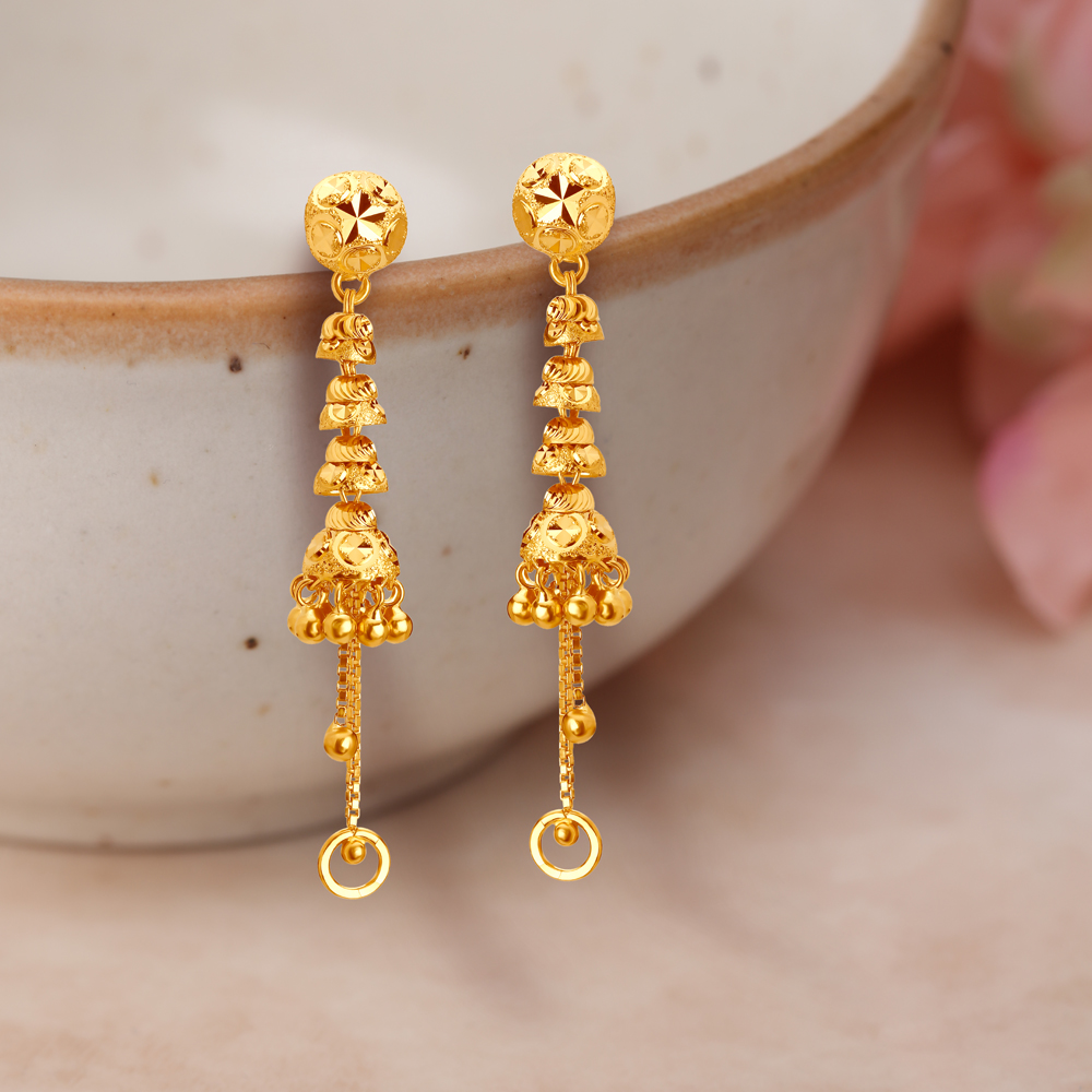 Earring sui dhaga gold fashion