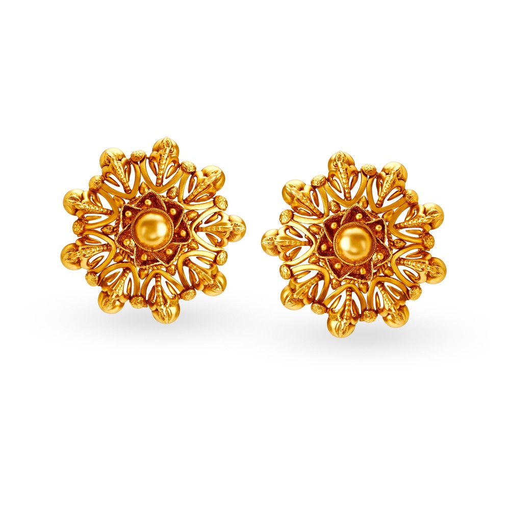 Buy Ethnic Round Stud Earrings at Best Price | Tanishq US