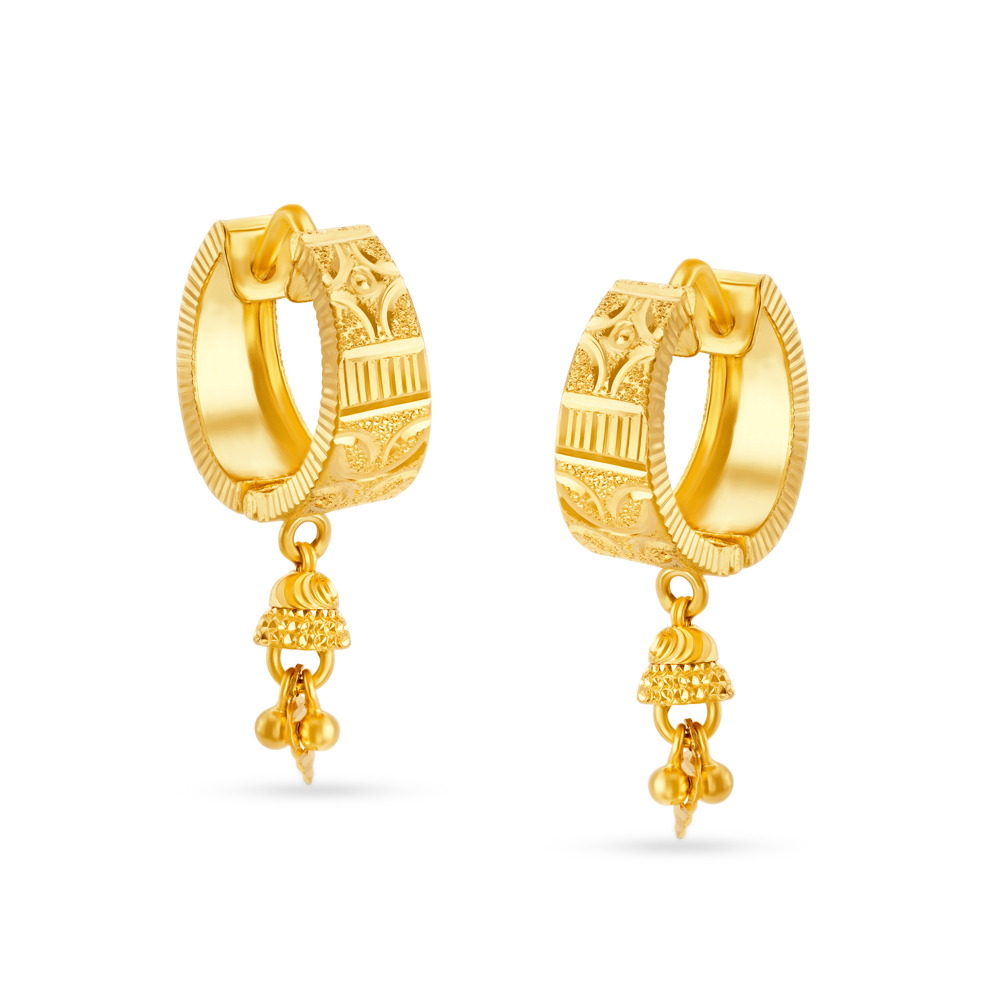 Buy Traditional Radiant Gold Hoop Bali Earrings at Best Price | Tanishq US