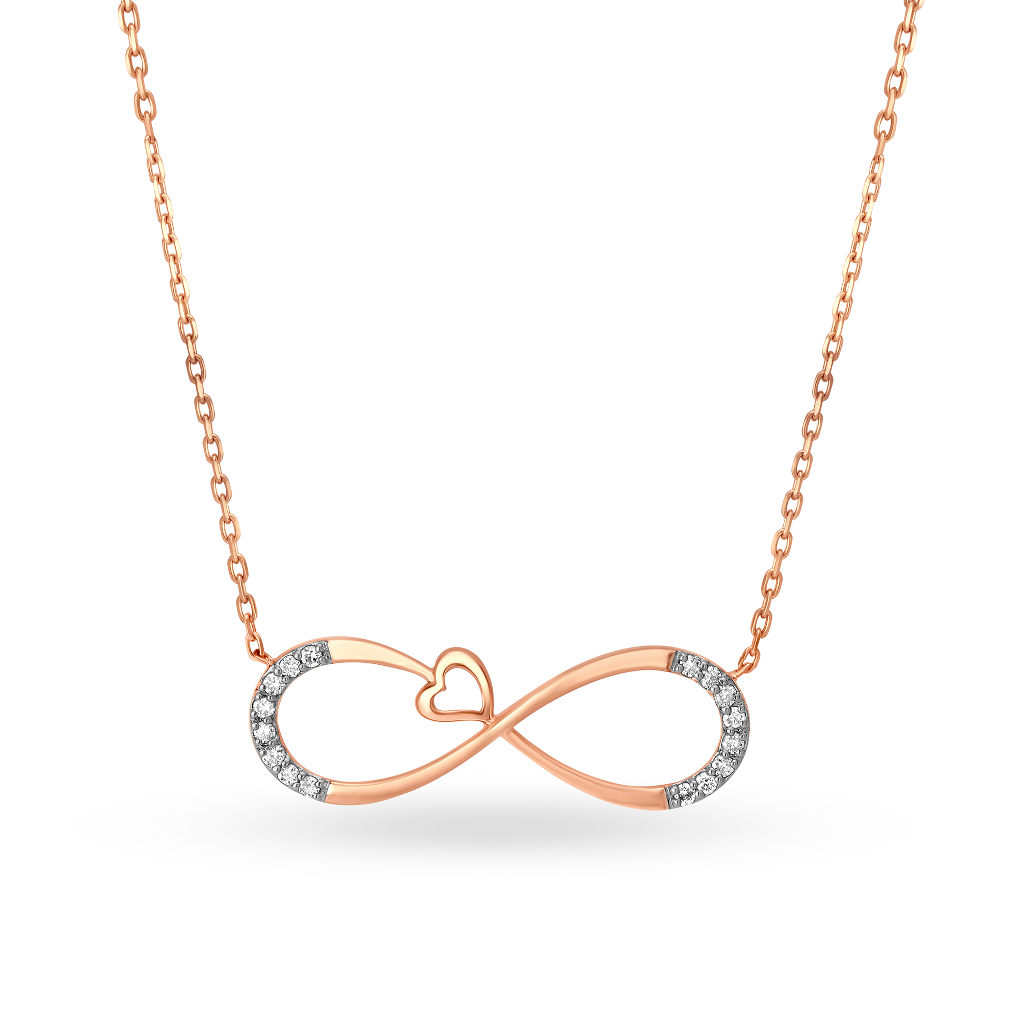 Buy 18KT Rose Gold Infinity Pendant With Chain at Best Price | Tanishq US