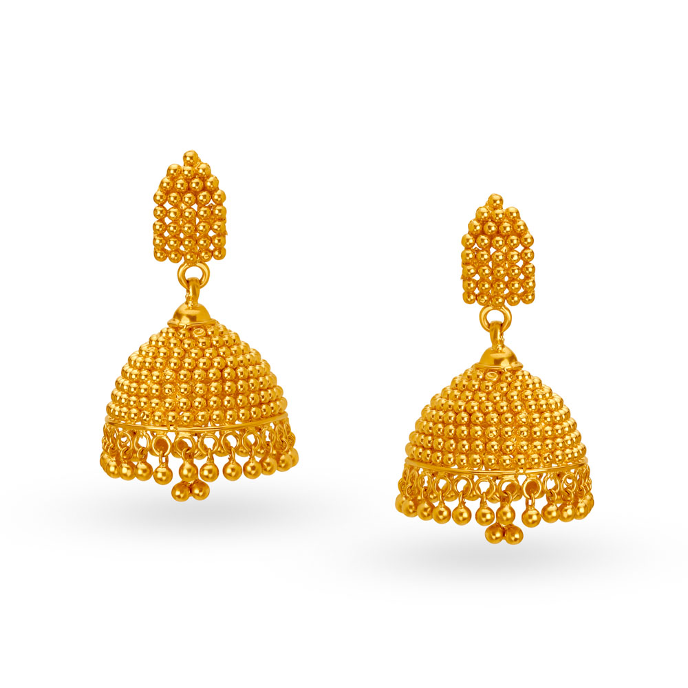 Buy Spectacular 22 Karat Yellow Gold Beaded Drops at Best Price ...