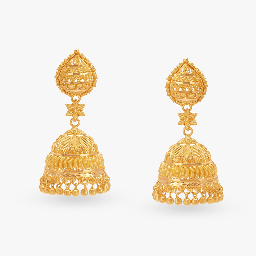 Buy Graceful Swish Jhumka at Best Price | Tanishq US