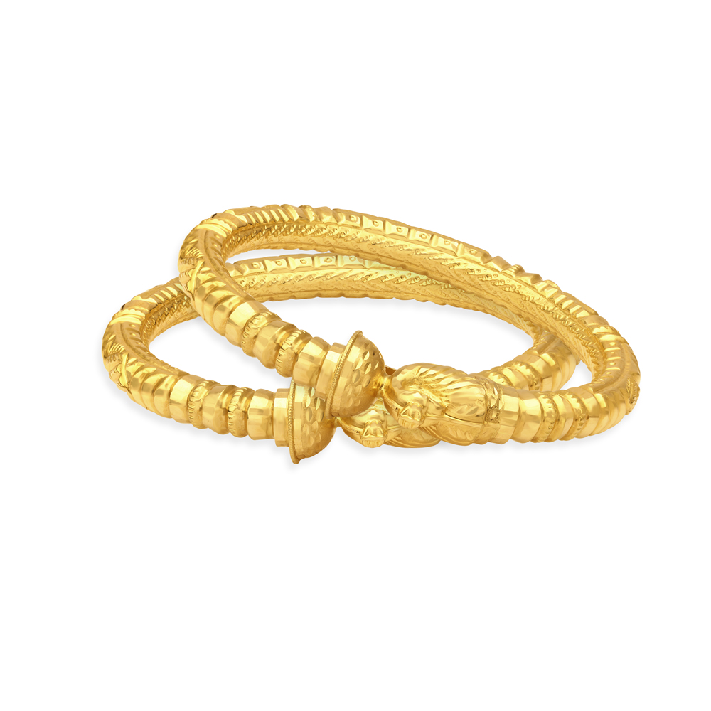 Buy Gold Kada Style Bangles at Best Price | Tanishq US