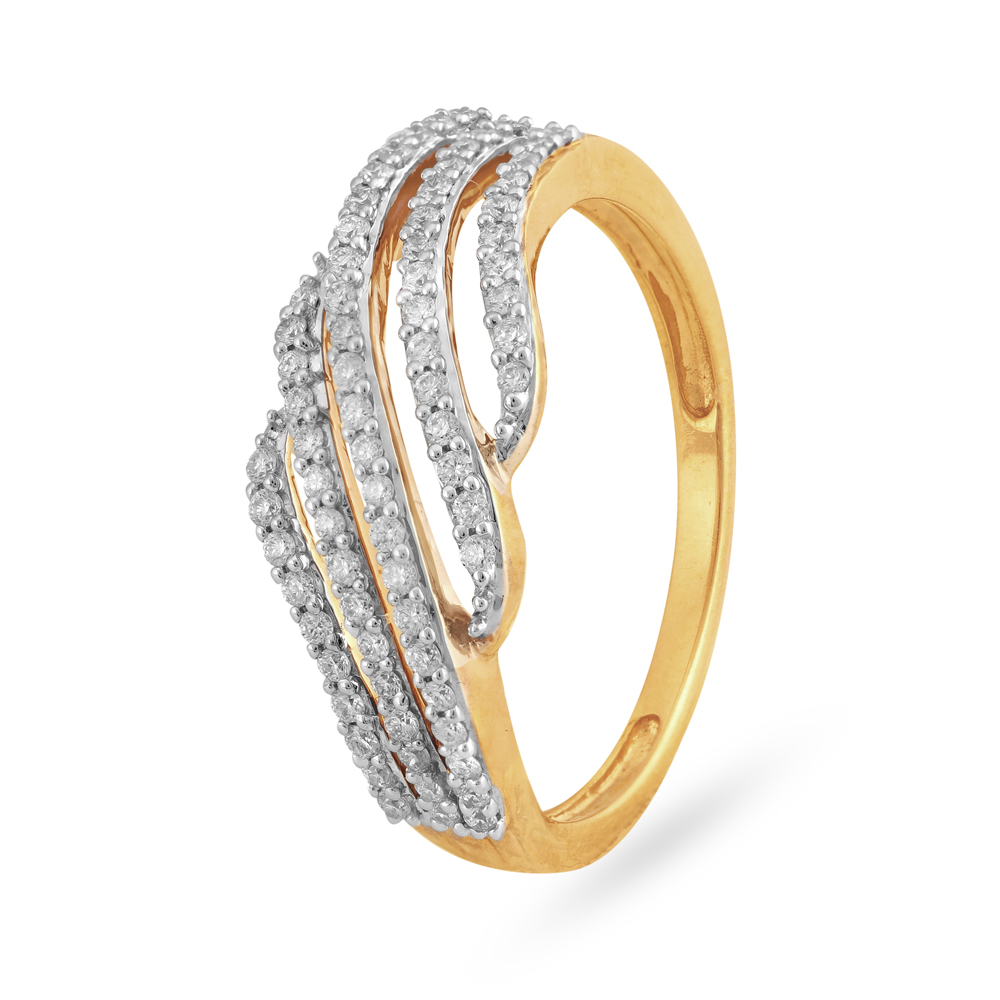 Diamond fashion ring for ladies tanishq