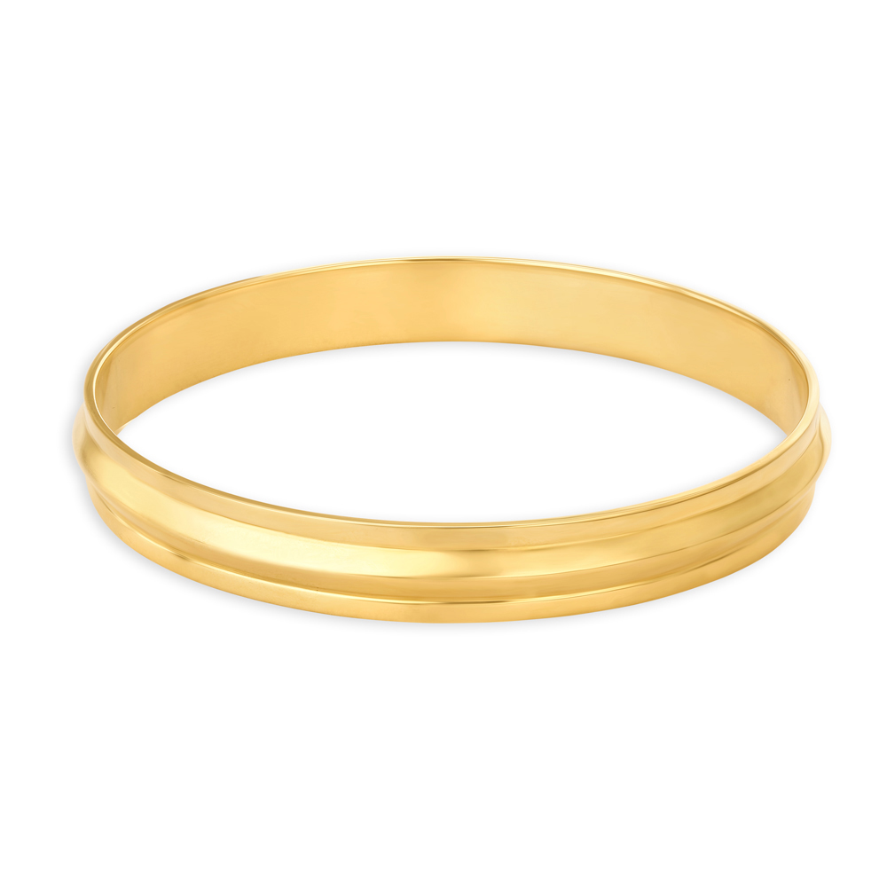 Buy Timeless Yellow Gold Ridged Bangle at Best Price | Tanishq US