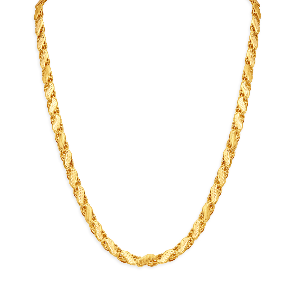 Buy Spiral Pattern Dual Tone Gold Chain For Men at Best Price | Tanishq US